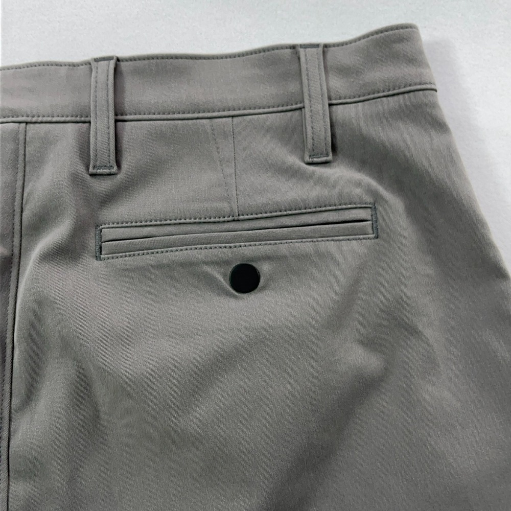 Proof Shorts Men 32 Gray Performance Chino 9 Inch Inseam Inner Zip Pocket - Picture 6 of 14